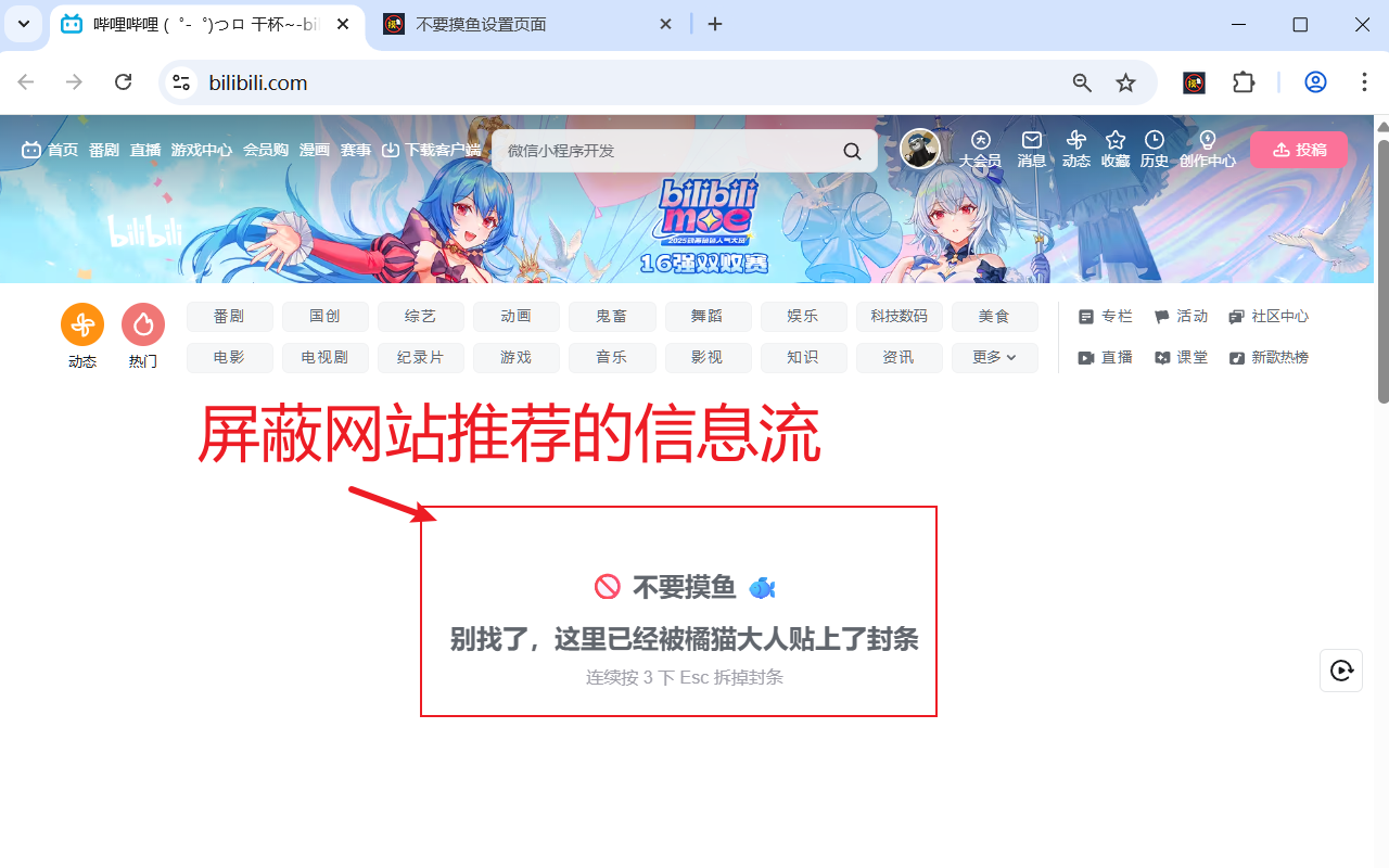 B站屏蔽效果图